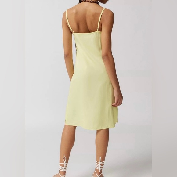 Urban Outfitters Midi Slip Dress Yellow Size L NWT - Picture 2 of 7